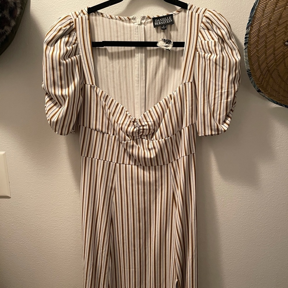 DANIELLE BERNSTEIN PUFF SLEEVE MAXI DRESS